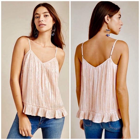 Anthropologie Tops - NWT Anthropologie Amelie Beaded Cami Rose Pin